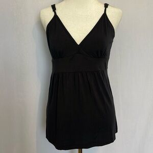 Vintage Jams World NWT Black Babydoll Y2K Tank Size L Adjustable Straps